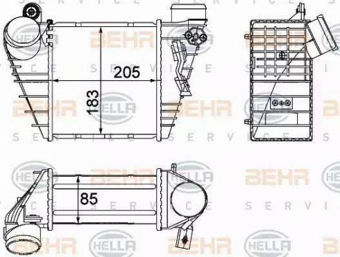 BEHR HELLA Service 8ML 376 700-704 - Интеркулер autocars.com.ua