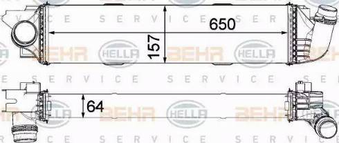 BEHR HELLA Service 8ML 376 701-571 - Интеркулер autocars.com.ua