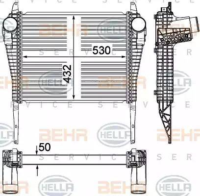 BEHR HELLA Service 8ML 376 715-241 - Интеркулер autocars.com.ua