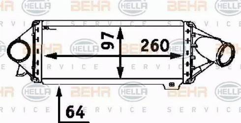 BEHR HELLA Service 8ML 376 723-061 - Интеркулер autocars.com.ua