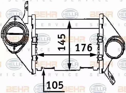 BEHR HELLA Service 8ML 376 723-331 - Интеркулер autocars.com.ua