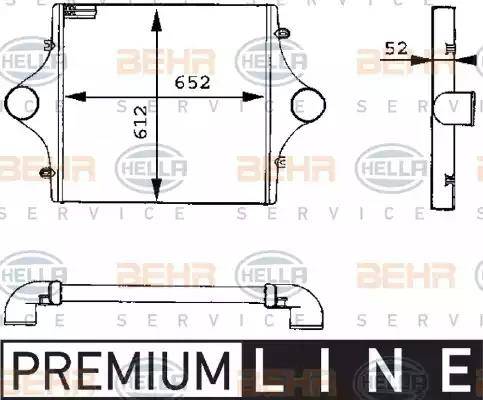 BEHR HELLA Service 8ML 376 723-761 - Интеркулер autocars.com.ua