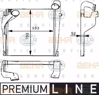 BEHR HELLA Service 8ML 376 724-011 - Интеркулер autocars.com.ua