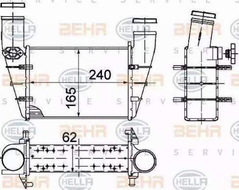 BEHR HELLA Service 8ML 376 727-581 - Интеркулер autocars.com.ua