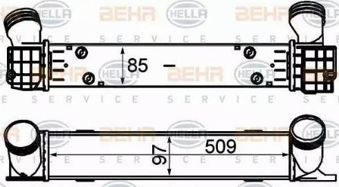 BEHR HELLA Service 8ML 376 731-794 - Интеркулер autocars.com.ua