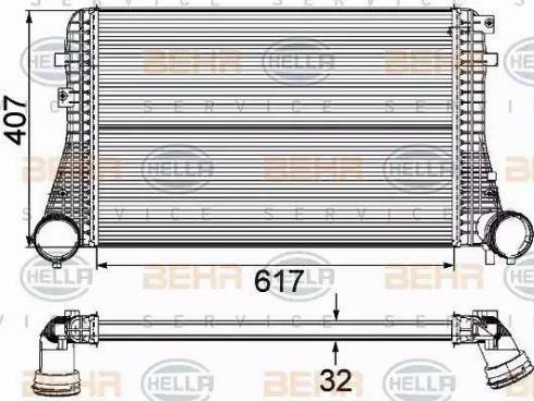 BEHR HELLA Service 8ML 376 746-121 - Интеркулер autocars.com.ua