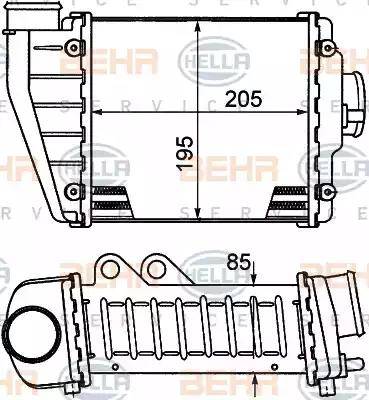 BEHR HELLA Service 8ML 376 746-321 - Интеркулер autocars.com.ua