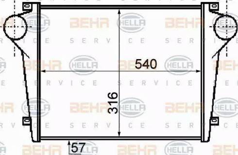 BEHR HELLA Service 8ML 376 755-781 - Интеркулер autocars.com.ua