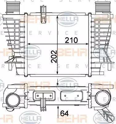 BEHR HELLA Service 8ML 376 756-624 - Интеркулер autocars.com.ua