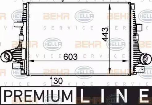 BEHR HELLA Service 8ML 376 765-061 - Интеркулер, теплообменник турбины autodnr.net