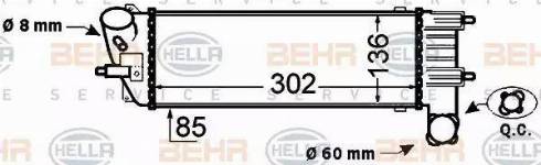 BEHR HELLA Service 8ML 376 776-231 - Интеркулер autocars.com.ua