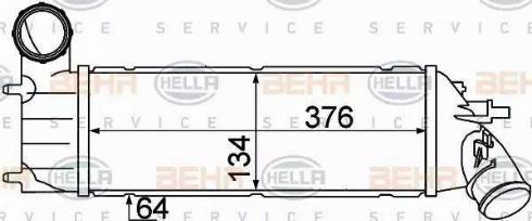 BEHR HELLA Service 8ML 376 776-251 - Интеркулер autocars.com.ua