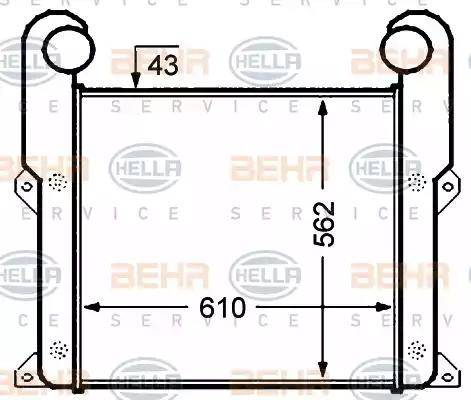 BEHR HELLA Service 8ML 376 776-671 - Интеркулер autocars.com.ua