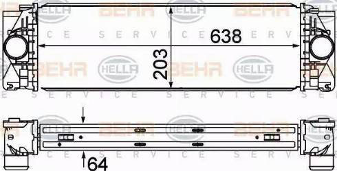 BEHR HELLA Service 8ML 376 777-404 - Интеркулер autocars.com.ua