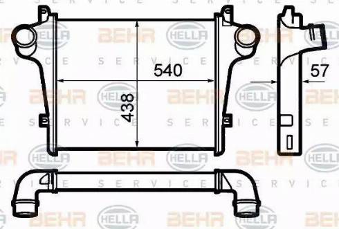 BEHR HELLA Service 8ML 376 792-021 - Интеркулер autocars.com.ua