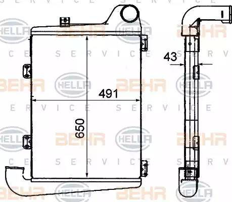 BEHR HELLA Service 8ML 376 906-361 - Интеркулер autocars.com.ua