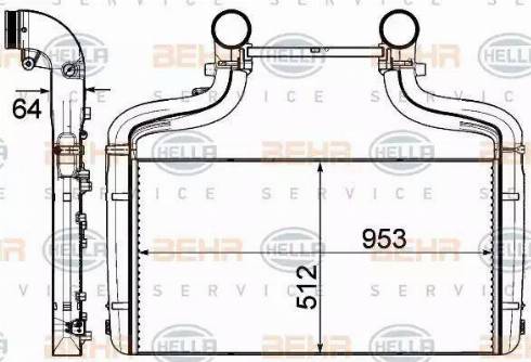 BEHR HELLA Service 8ML 376 907-341 - Интеркулер autocars.com.ua