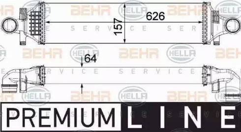 BEHR HELLA Service 8ML 376 924-051 - Интеркулер autocars.com.ua