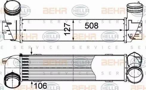 BEHR HELLA Service 8ML 376 988-084 - Интеркулер autocars.com.ua