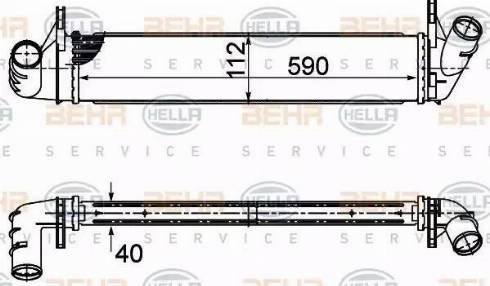 BEHR HELLA Service 8ML 376 988-134 - Интеркулер autocars.com.ua