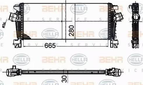 BEHR HELLA Service 8ML 376 988-354 - Интеркулер autocars.com.ua