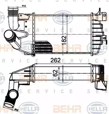 BEHR HELLA Service 8ML 376 988-364 - Интеркулер autocars.com.ua