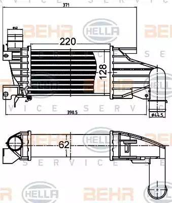 BEHR HELLA Service 8ML 376 988-404 - Интеркулер autocars.com.ua