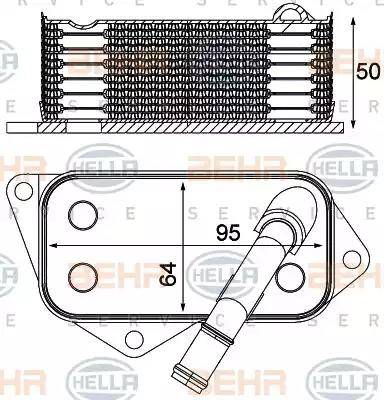 BEHR HELLA Service 8MO 376 714-804 - Масляний радіатор, рухове масло autocars.com.ua