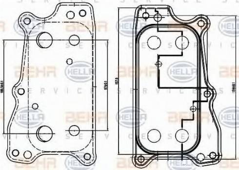 BEHR HELLA Service 8MO 376 714-811 - Масляний радіатор, рухове масло autocars.com.ua