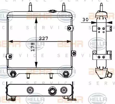 BEHR HELLA Service 8MO 376 725-461 - Масляний радіатор, рухове масло autocars.com.ua