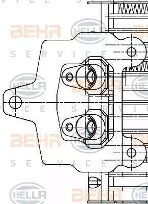 BEHR HELLA Service 8MO 376 726-291 - Масляний радіатор, автоматична коробка передач autocars.com.ua