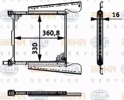 BEHR HELLA Service 8MO 376 726-411 - Масляний радіатор, рухове масло autocars.com.ua