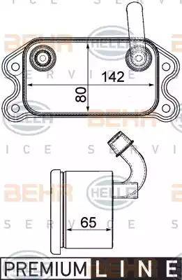 BEHR HELLA Service 8MO 376 751-791 - Масляний радіатор, рухове масло autocars.com.ua