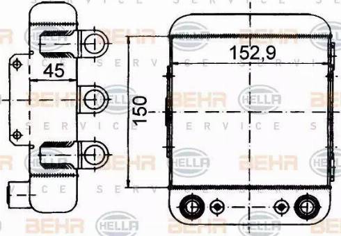 BEHR HELLA Service 8MO 376 765-201 - Масляний радіатор, автоматична коробка передач autocars.com.ua