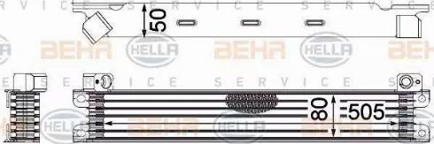 BEHR HELLA Service 8MO 376 783-781 - Масляний радіатор, рухове масло autocars.com.ua