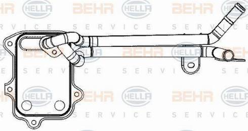 BEHR HELLA Service 8MO 376 797-041 - Масляний радіатор, рухове масло autocars.com.ua