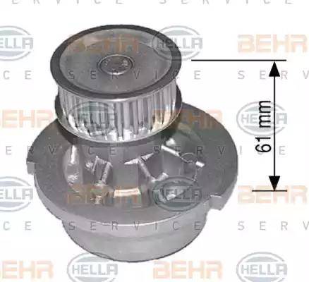 BEHR HELLA Service 8MP 376 800-074 - Водяний насос autocars.com.ua