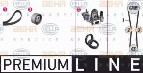 BEHR HELLA Service 8MP 376 800-821 - Водяний насос + комплект зубчатого ременя autocars.com.ua