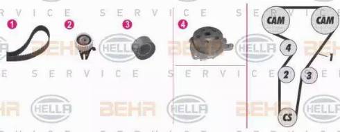 BEHR HELLA Service 8MP 376 803-831 - Водяний насос + комплект зубчатого ременя autocars.com.ua