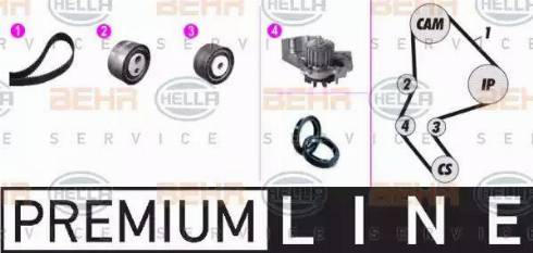 BEHR HELLA Service 8MP 376 803-851 - Водяной насос + комплект зубчатого ремня autodnr.net