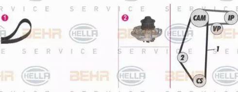 BEHR HELLA Service 8MP 376 804-891 - Водяний насос + комплект зубчатого ременя autocars.com.ua