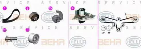 BEHR HELLA Service 8MP 376 816-851 - Водяний насос + комплект зубчатого ременя autocars.com.ua