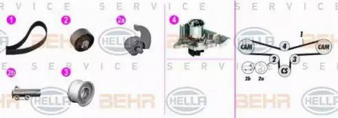 BEHR HELLA Service 8MP 376 816-851 - Водяной насос + комплект зубчатого ремня autodnr.net