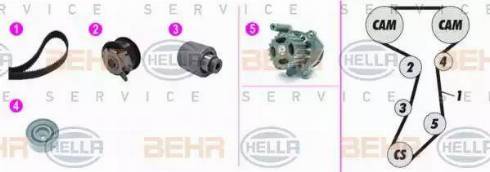 BEHR HELLA Service 8MP 376 817-831 - Водяний насос + комплект зубчатого ременя autocars.com.ua