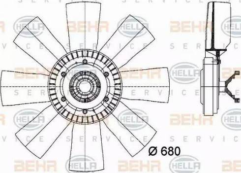 BEHR HELLA Service 8MV 376 727-101 - Вентилятор, охолодження двигуна autocars.com.ua