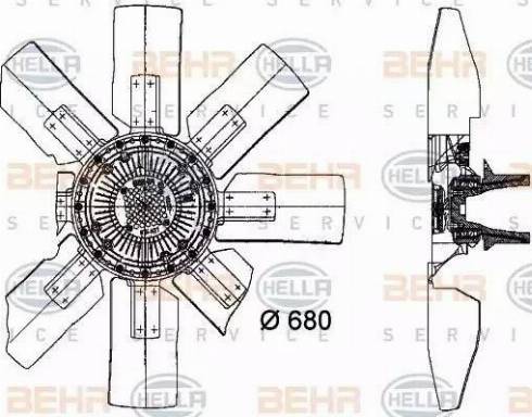 BEHR HELLA Service 8MV 376 727-341 - Вентилятор, охлаждение двигателя autodnr.net