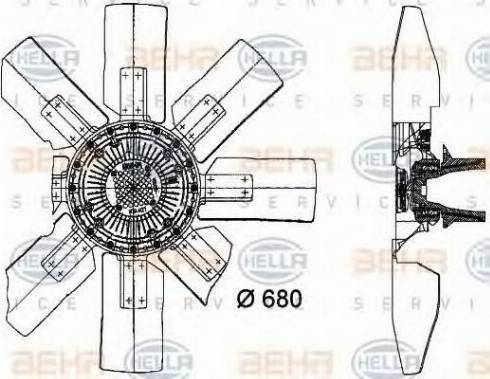 BEHR HELLA Service 8MV 376 727-841 - Вентилятор, охлаждение двигателя autodnr.net