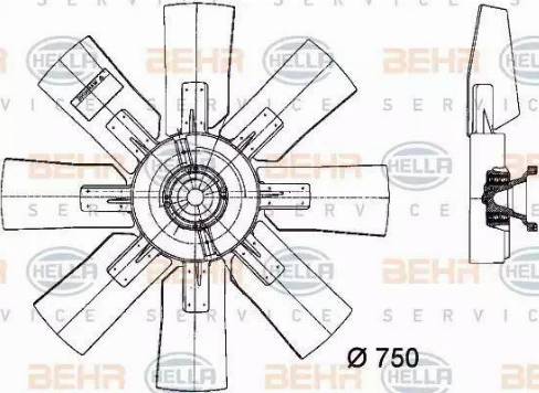 BEHR HELLA Service 8MV 376 728-171 - Вентилятор, охолодження двигуна autocars.com.ua