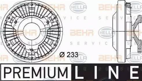 BEHR HELLA Service 8MV 376 728-381 - Зчеплення, вентилятор радіатора autocars.com.ua