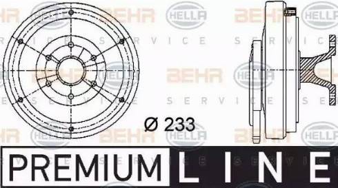 BEHR HELLA Service 8MV 376 730-011 - Зчеплення, вентилятор радіатора autocars.com.ua
